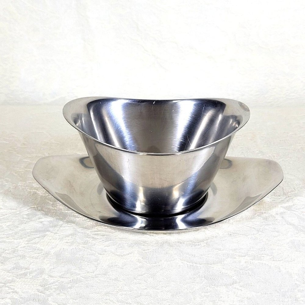 Cromargan Germany Stainless Steel Plate Tray Bowl 10 oz Tray Vintage WMF Used